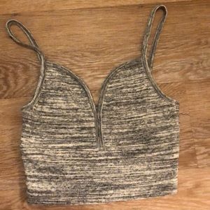 Gray Crop Top